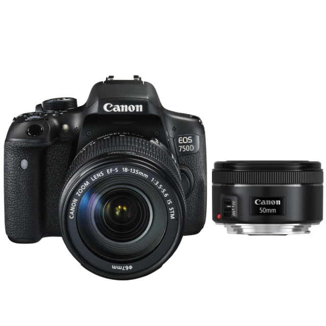 Canon EOS 750D + EF-S 18-135 IS STM + EF 50 f1,8