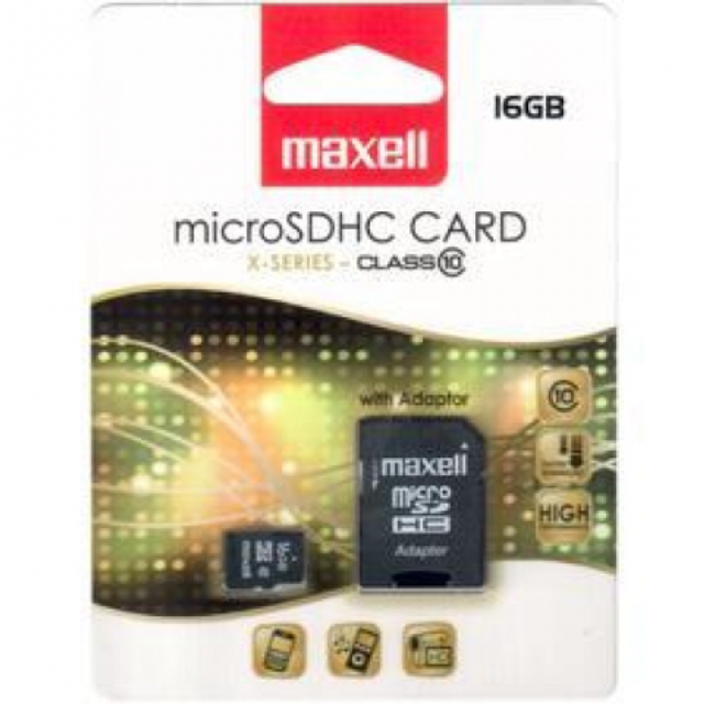 Maxell Micro SDHC 16GB CL10 + adapter