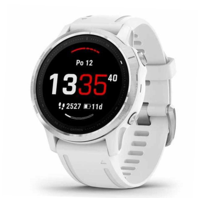 Garmin Fenix 6S Silver white/white band