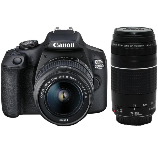 Canon EOS 2000D + 18-55 IS II + 75-300 DC III