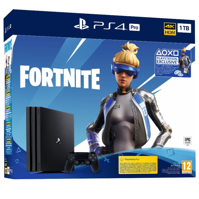 PlayStation 4 Pro, 1TB, Fortnite Edition, Black