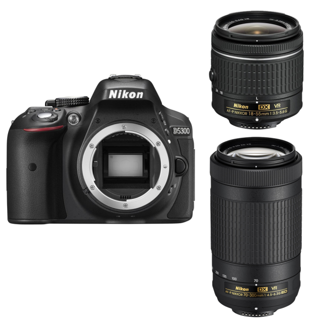 Nikon D5300 + 18-55 VR AF-P + 70-300 AF-P DX VR