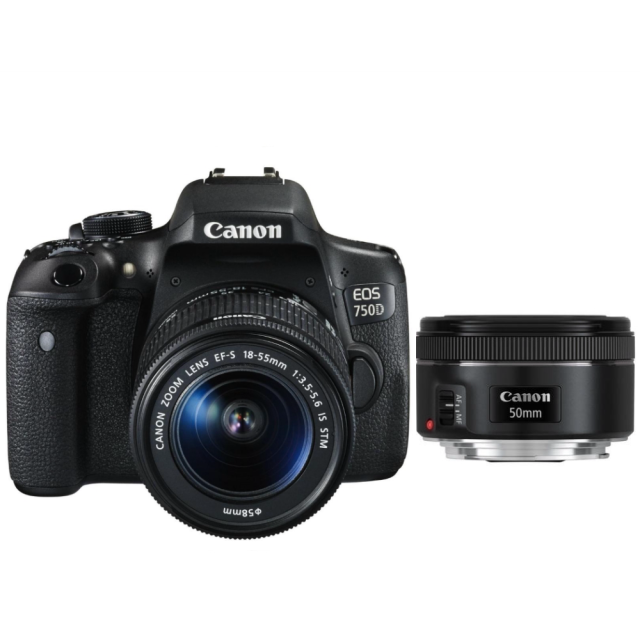 Canon EOS 750D + EF-S 18-55 IS STM + EF 50 f1,8