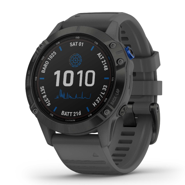 Garmin Fenix 6 Pro Solar, Black/Slate Gray Band