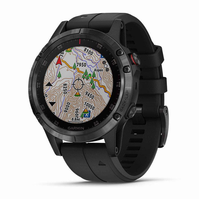 Garmin Fenix 5X Plus Sapphire Black, Black Band