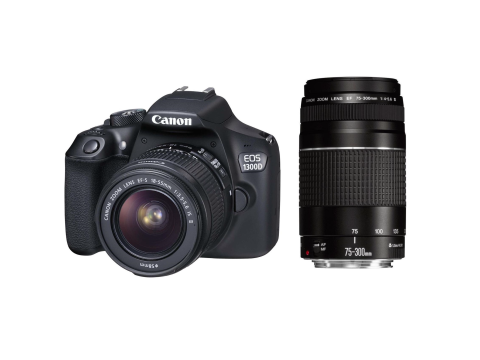 Canon EOS 1300D + 18-55 IS II + 75-300 III