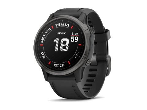 Garmin Fenix 6S Sapphire Gray/black band