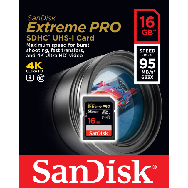 SanDisk SDHC Extreme PRO 16GB 4K