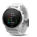 Garmin Fenix 5S Silver Optic, White band