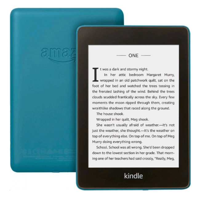 Amazon Kindle Paperwhite 4 2018, 8GB, Водоустойчив, с реклами, Син