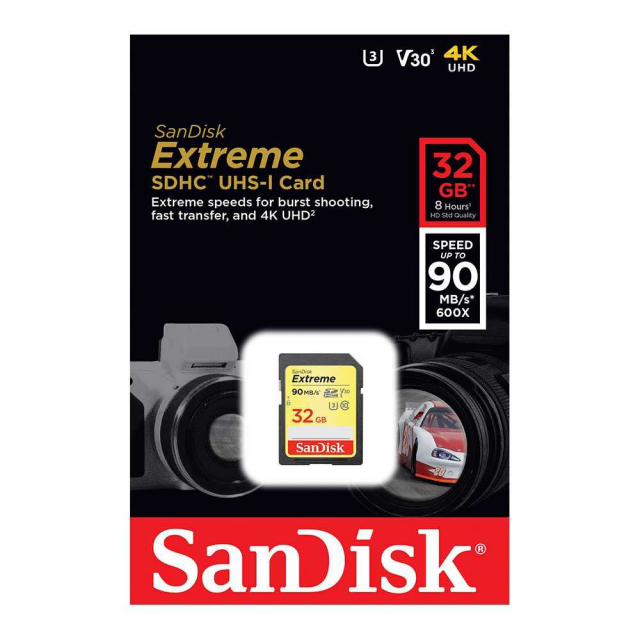 SanDisk SDHC 32GB Extreme Class 10 UHS-I U3