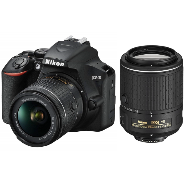 Nikon D3500 + 18-55mm AF-P DX VR + 55-200mm AF-S DX VR