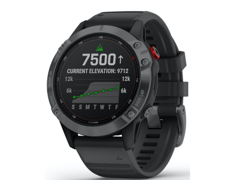 Garmin Fenix 6 Pro Solar, Slate Gray With Black Band