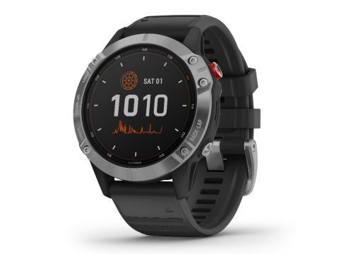 Garmin Fenix 6 Solar, Silver/Black Band