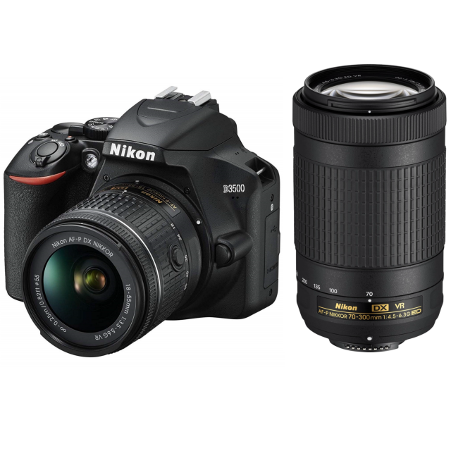 Nikon D3500 + 18-55mm AF-P DX VR + 70-300mm ED AF-P DX VR