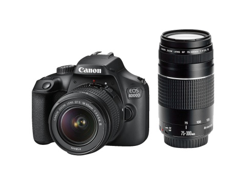 Canon EOS 4000D + EF-S 18-55 DC III + EF 75-300 DC III