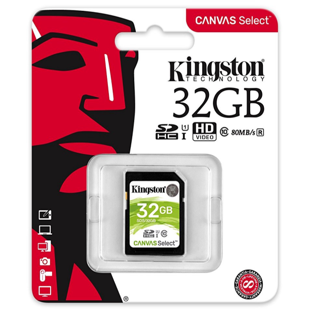 Kingston SDHC Canvas Select 32GB UHS-I U1