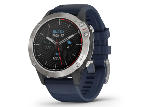 Garmin Quatix® 6 Gray with Captain Blue Band