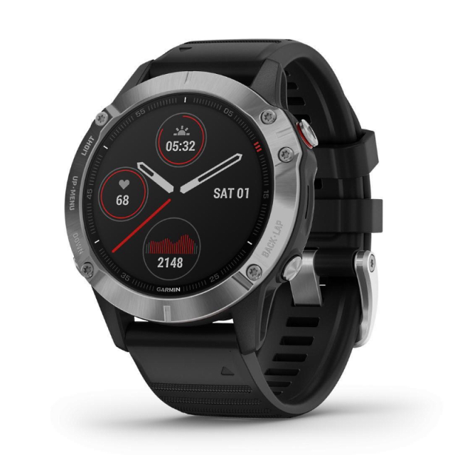 Garmin Fenix 6 Silver/ Black Band  Επιστράφηκε σε 14 ημέρες