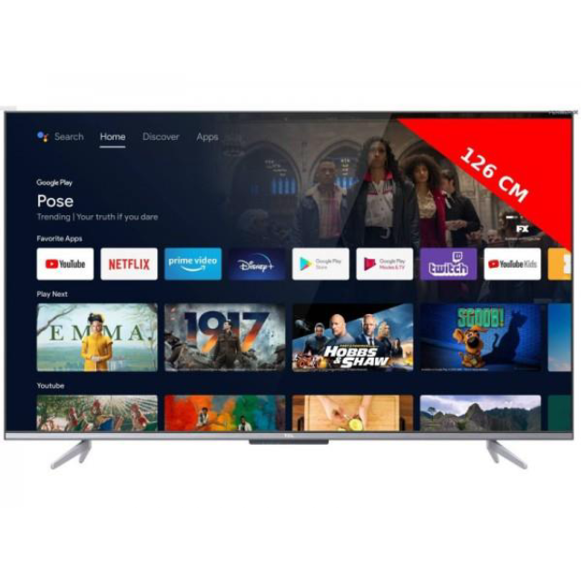 TCL TV 50P725, 50", 4K Ultra HD, DVB-T2/C/S2