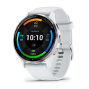 Garmin Venu 3, Silver/White, Silicone band