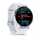 Garmin Venu 3, Silver/White, Silicone band.Picture3