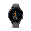 Garmin Venu 3S, Slate/Gray, Silicone band.Picture3
