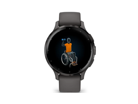 Garmin Venu 3S, Slate/Gray, Silicone band.Picture3