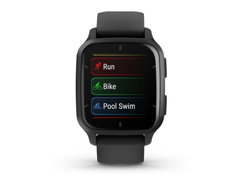 Garmin Venu Sq 2 Music Slate / Black Silicone Band.Picture3